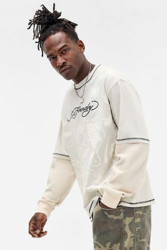 UO Exclusive Waffle Double Layer T-Shirt - S at Urban Outfitters - Ed Hardy - Modalova