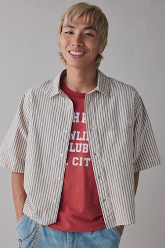 UO Cut Off Stripe Oxford Shirt - L at - Urban Outfitters - Modalova