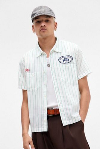 Stripe Short Sleeve Mechanic Shirt - White L at Urban Outfitters - BDG - Modalova