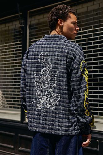 UO Exclusive Blue Check Sword Shirt - M at Urban Outfitters - Ed Hardy - Modalova