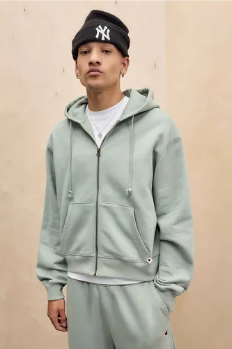 UO Exclusive Sage Washed Zip-Through Hoodie - S at Urban Outfitters - Champion - Modalova