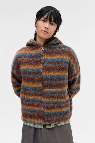 Rust Hollie Stripe Knit Hoodie - M at Urban Outfitters - Ayker - Modalova