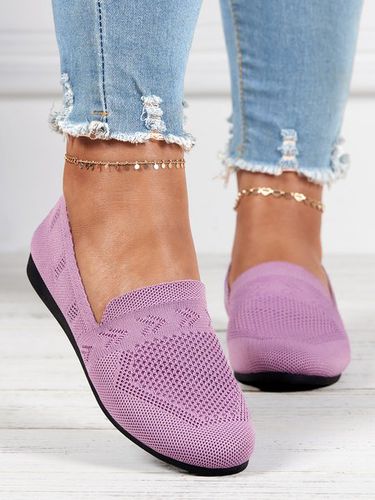 Women's Breathable Mesh Fabric Flat Shoes - Just Fashion Now - Modalova