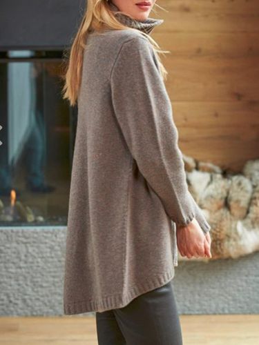 Simple & Basic Turtleneck Solid Sweater - Modetalente - Modalova