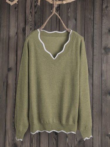 Solid Loose Fit Women Pullover Sweaters - Modetalente - Modalova