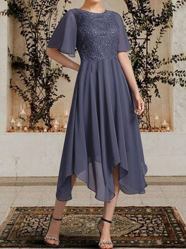 Elegant Lace Regular Fit Dress - Just Fashion Now - Modalova