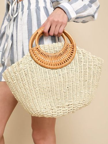 Vacation Woven Straw Tote Bag - Just Fashion Now - Modalova