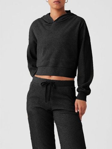 Casual Plain Regular Fit Hoodie Two-Piece Set - Just Fashion Now - Modalova