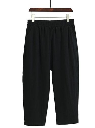 Plain Casual Cotton Pants - Just Fashion Now - Modalova