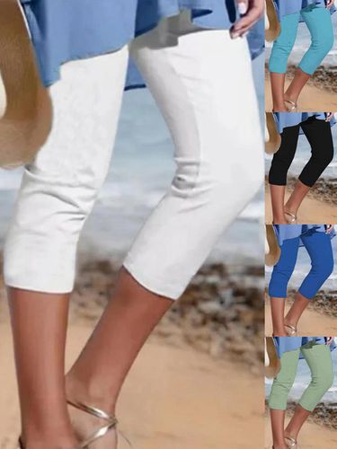 Cotton Casual Vacation Leggings - Just Fashion Now - Modalova