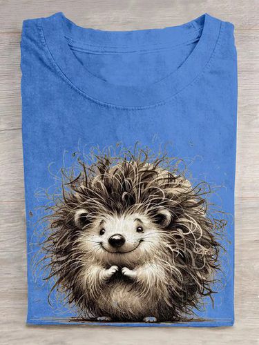 Casual Crew Neck Animal T-Shirt - Modetalente - Modalova