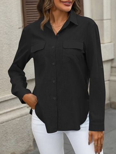 Casual Plain Shirt - Just Fashion Now - Modalova