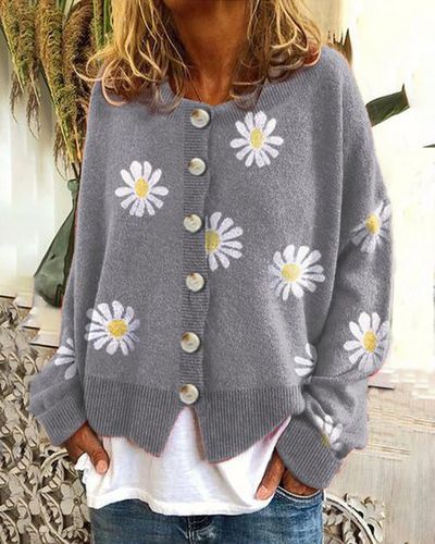 Casual Loose Cardigan - Just Fashion Now - Modalova