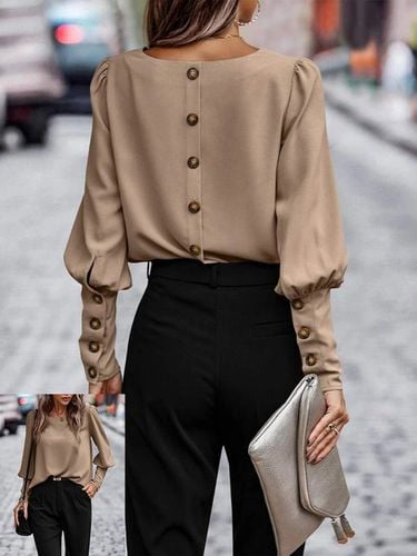 Casual Buttoned Blouse - Just Fashion Now - Modalova