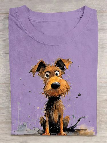 Dog Casual Cotton Loose T-Shirt - Modetalente - Modalova