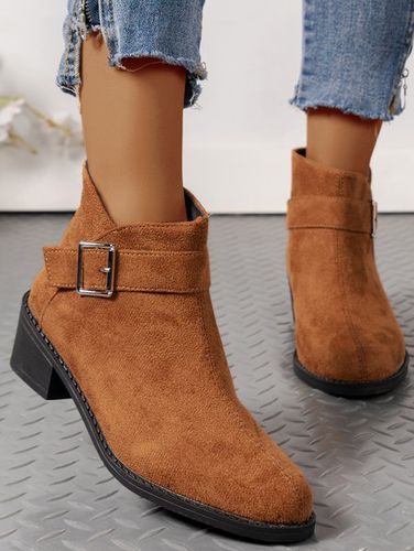 Plain Autumn Faux Suede Chelsea Boots - Just Fashion Now - Modalova