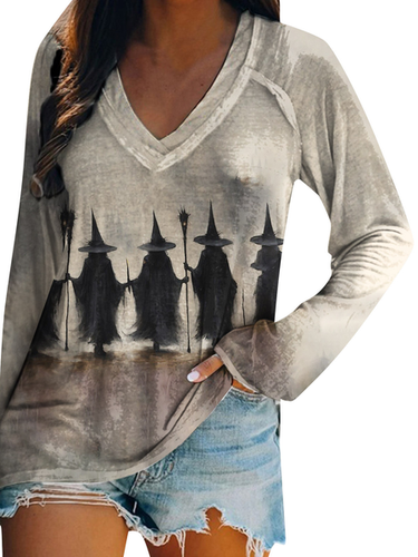 Halloween Crew Neck Casual T-Shirt - Modetalente - Modalova