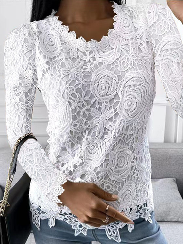 Lace Casual Blouse - Just Fashion Now - Modalova