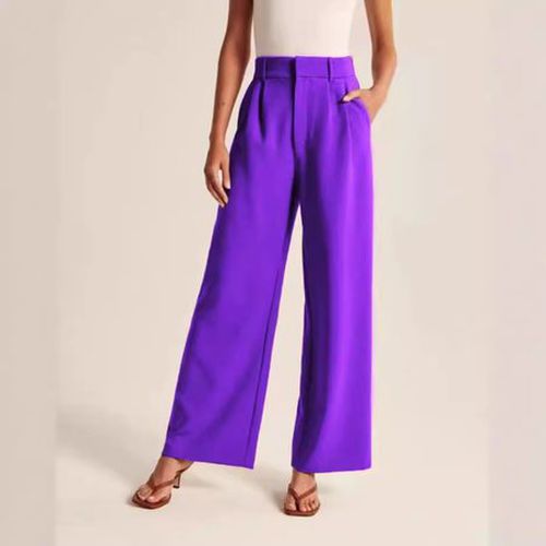 Women's H-Line Straight Pants Commuting Going Out Pants Khaki Casual Plain Spring/Fall Pants - Just Fashion Now - Modalova