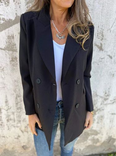 Loose Plain Shawl Collar Urban Blazer - Just Fashion Now - Modalova