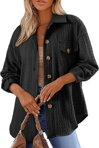 Casual Wrap Plain Buckle Jacket - Just Fashion Now - Modalova