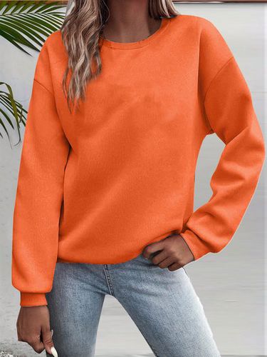 Casual Cat Jersey Crew Neck Sweatshirt - Just Fashion Now - Modalova