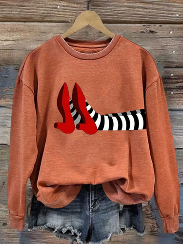 Halloween Witch Design Casual Sweatshirt - Just Fashion Now - Modalova