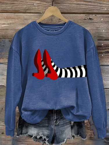 Halloween Witch Design Casual Sweatshirt - Just Fashion Now - Modalova