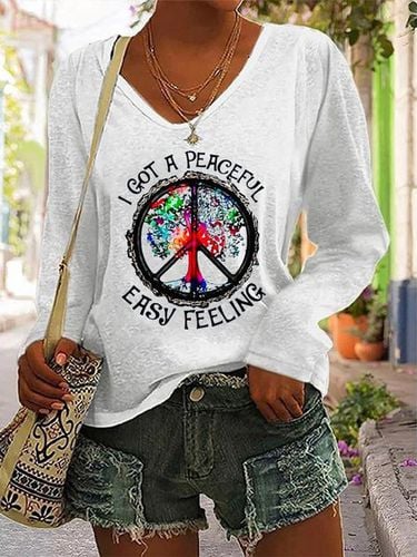 Loose Casual Hippie T-Shirt - Just Fashion Now - Modalova