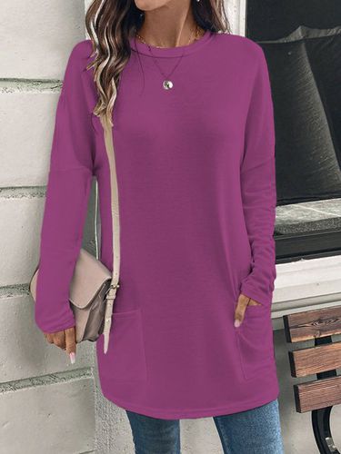 Loose Plain Casual Blouse - Just Fashion Now - Modalova