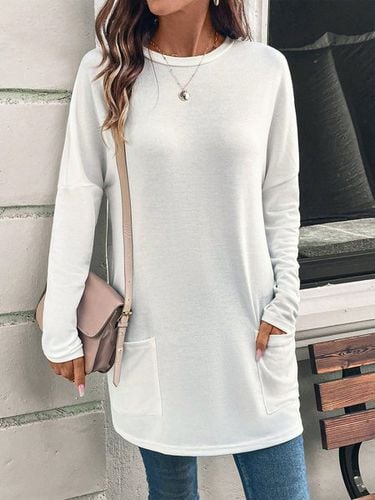 Loose Plain Casual Blouse - Just Fashion Now - Modalova