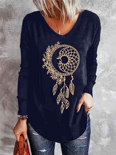 Dreamcatcher Loose Jersey Boho T-Shirt - Just Fashion Now - Modalova