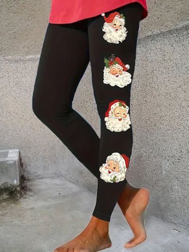 Santa Claus printed leggings - Just Fashion Now - Modalova