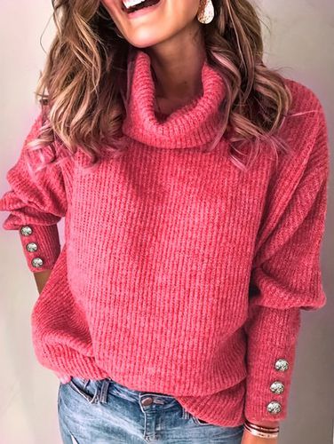 Yarn/Wool Yarn Casual Sweater - Just Fashion Now - Modalova