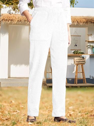 Plain Casual Loose Pants - Just Fashion Now - Modalova