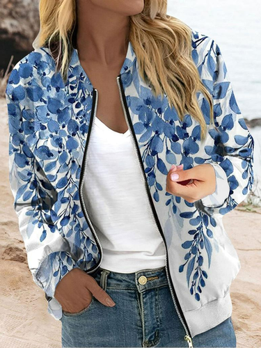 Wrap Floral Casual Jacket - Just Fashion Now - Modalova