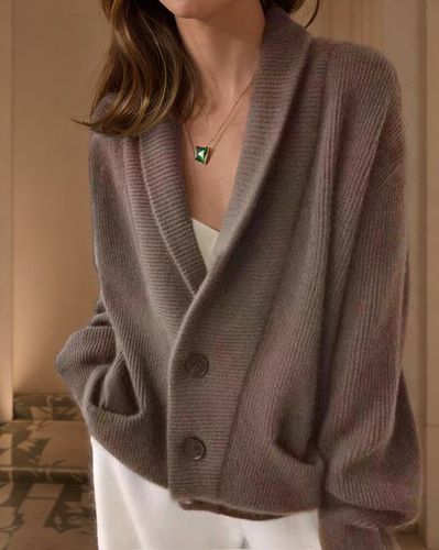 Buckle Casual Plain Wool/Knitting Cardigan - Just Fashion Now - Modalova