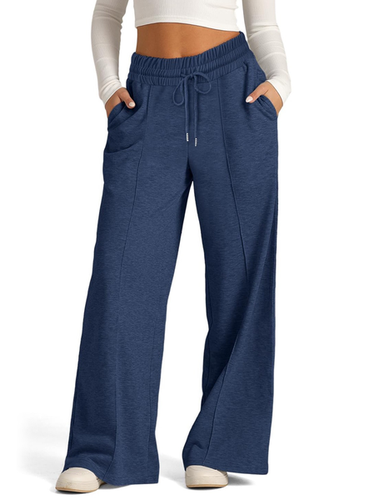 Jersey Plain Casual Pants - Just Fashion Now - Modalova