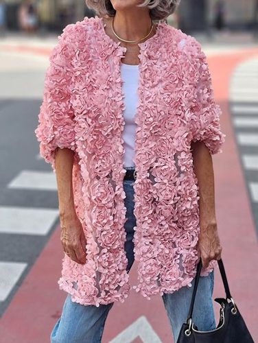 Plain Wrap Elegant Loose Kimono - Just Fashion Now - Modalova