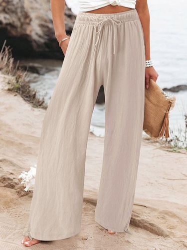 Plain Loose Casual Pants - Just Fashion Now - Modalova