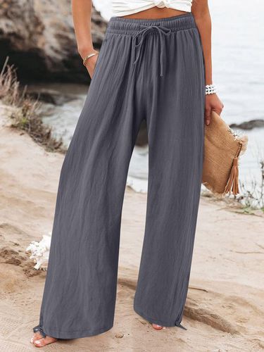 Plain Loose Casual Pants - Just Fashion Now - Modalova