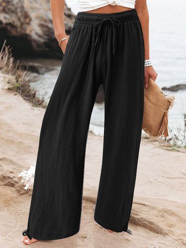 Plain Loose Casual Pants - Just Fashion Now - Modalova