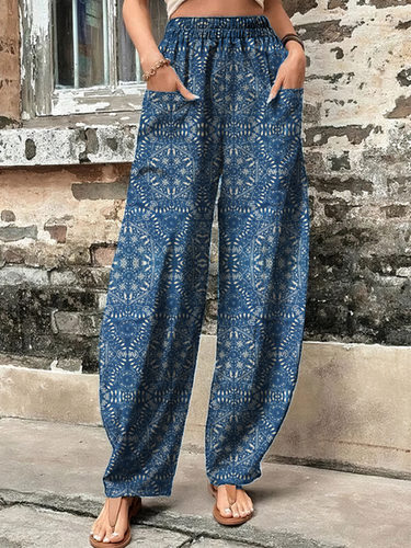 Ethnic Casual Cotton Pants - Just Fashion Now - Modalova