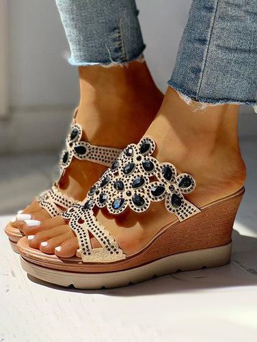 Plain Casual Summer Slide Sandals - Just Fashion Now - Modalova