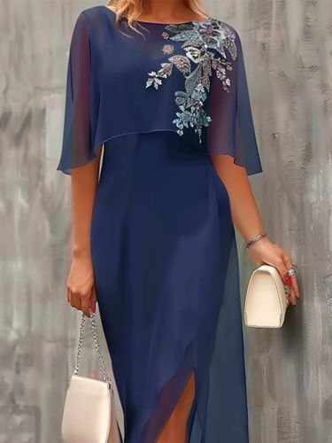 Chiffon Elegant Embroidery Dress - Just Fashion Now - Modalova