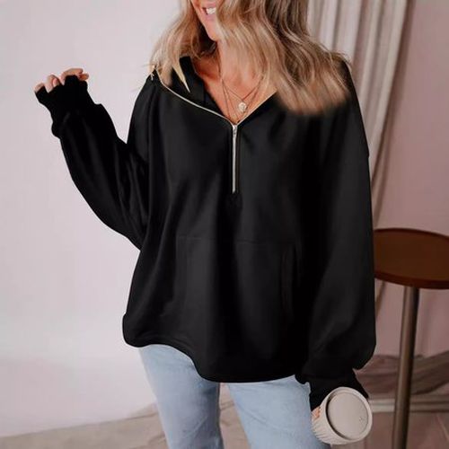 Hoodie Zipper Casual Loose Sweatshirt - Just Fashion Now - Modalova