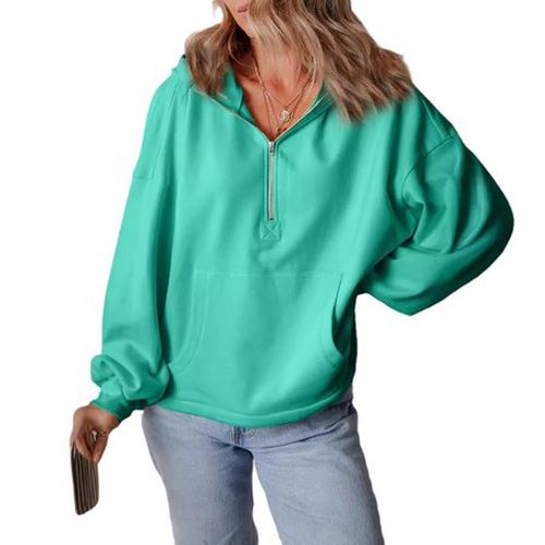 Hoodie Zipper Casual Loose Sweatshirt - Just Fashion Now - Modalova