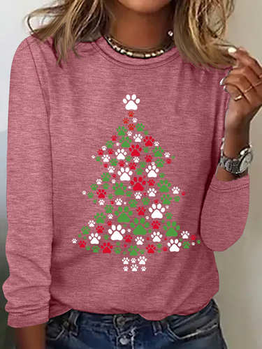 Christmas Dog Casual Long Sleeve Shirt - Just Fashion Now - Modalova