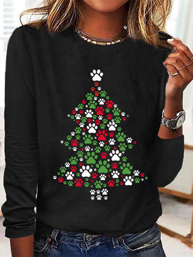 Christmas Dog Casual Long Sleeve Shirt - Just Fashion Now - Modalova