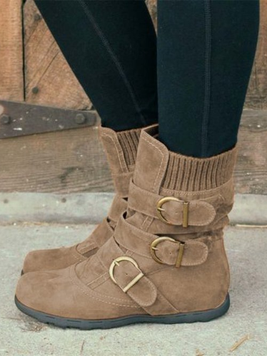 Plain Casual Winter Cotton-Padded Boots - Just Fashion Now - Modalova